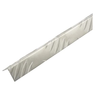 2500mm Aluminium Angle - Equal Sided - 23.5 x 23.5 x 1.5mm - Checker Plate 5 Bar Tread - Raw
