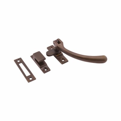Bulb End Mortice & Hook Plate Casement Window Fastener - Reversible - Soft Antique Bronze