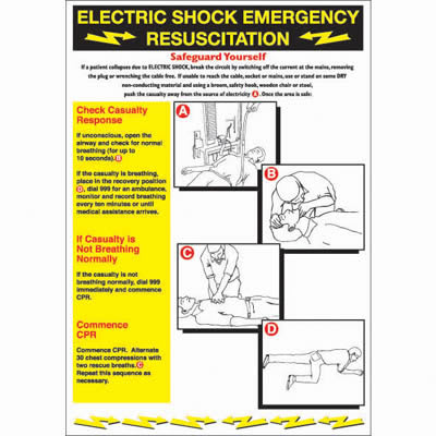 Electric Shock Safety Poster - 420 x 600mm
