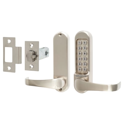 Push Button Code Lock and Tubular Latch - Stainless Steel
