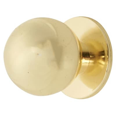 Ball Cabinet Knob - 25mm Diameter - Polished Brass