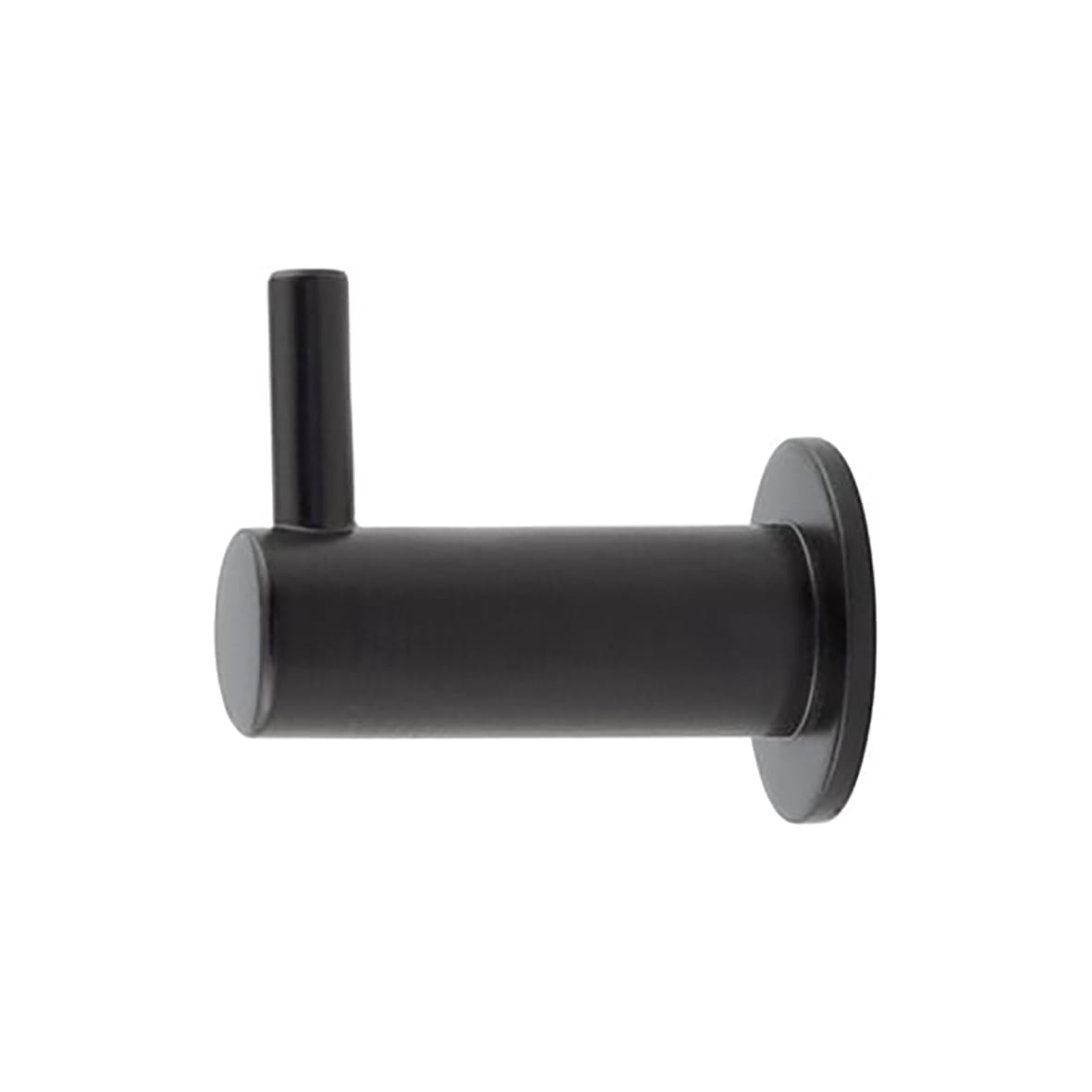 Single Coat Hook - 37 x 24mm - Black
