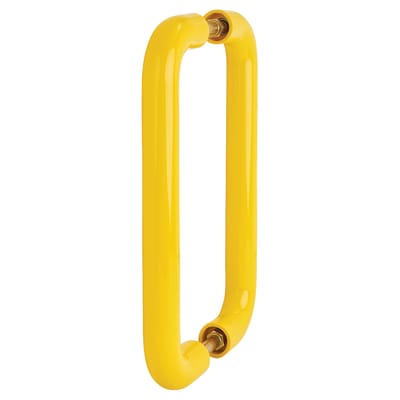 Golden Yellow Nylon D-Bar Door Pull Handles - Back to Back - 300mm c/c