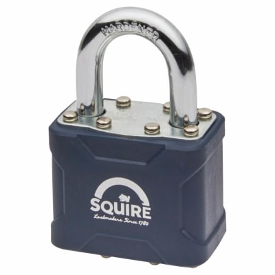 Stronglock Laminated Steel Open Shackle Padlock - 44mm Body - 20 x 20mm Shackle - Blue