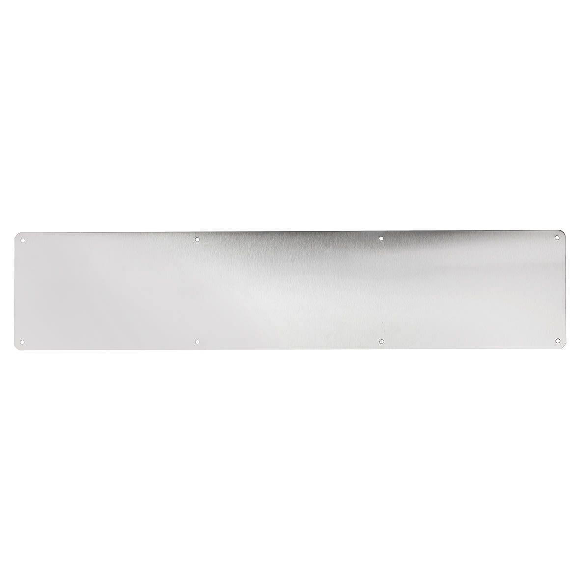 Stainless Steel Kick Plate - 700 x 150 x 1.2mm - 8 Screw Holes - Radius - Satin