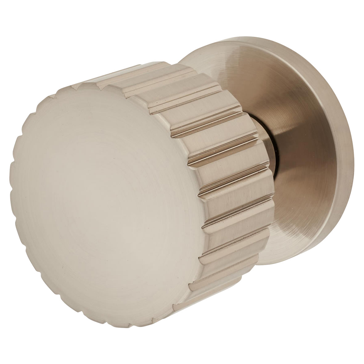 Satin Nickel Mortice Door Knob - 60mm Rose Diameter - Cog Range
