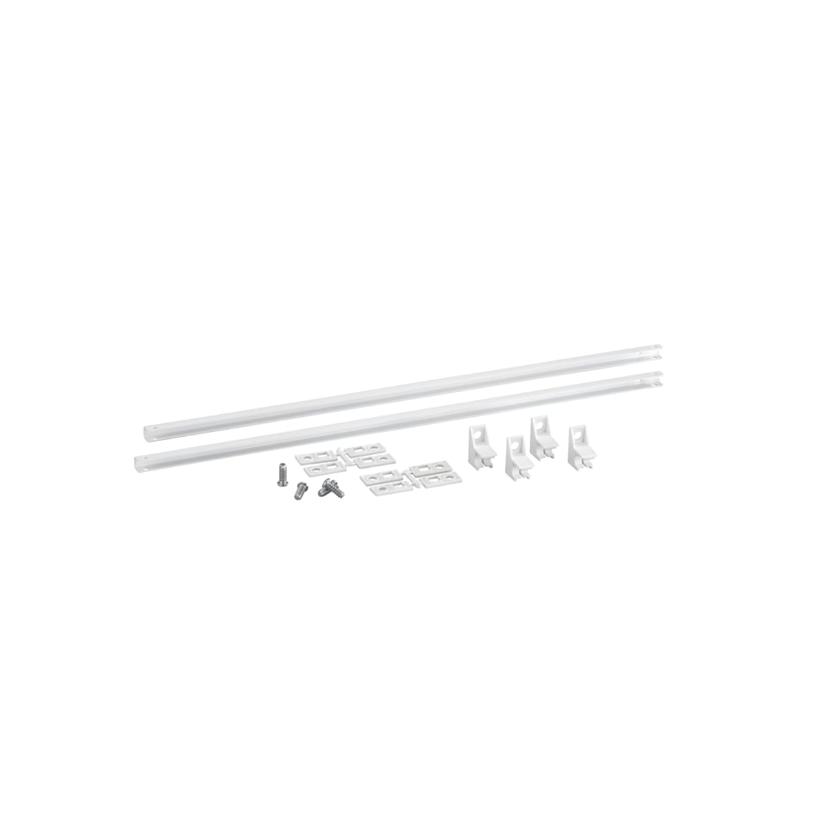 Top Track System - Universal Runners for Wire & Mesh Baskets - 440mm Length - White - Pair