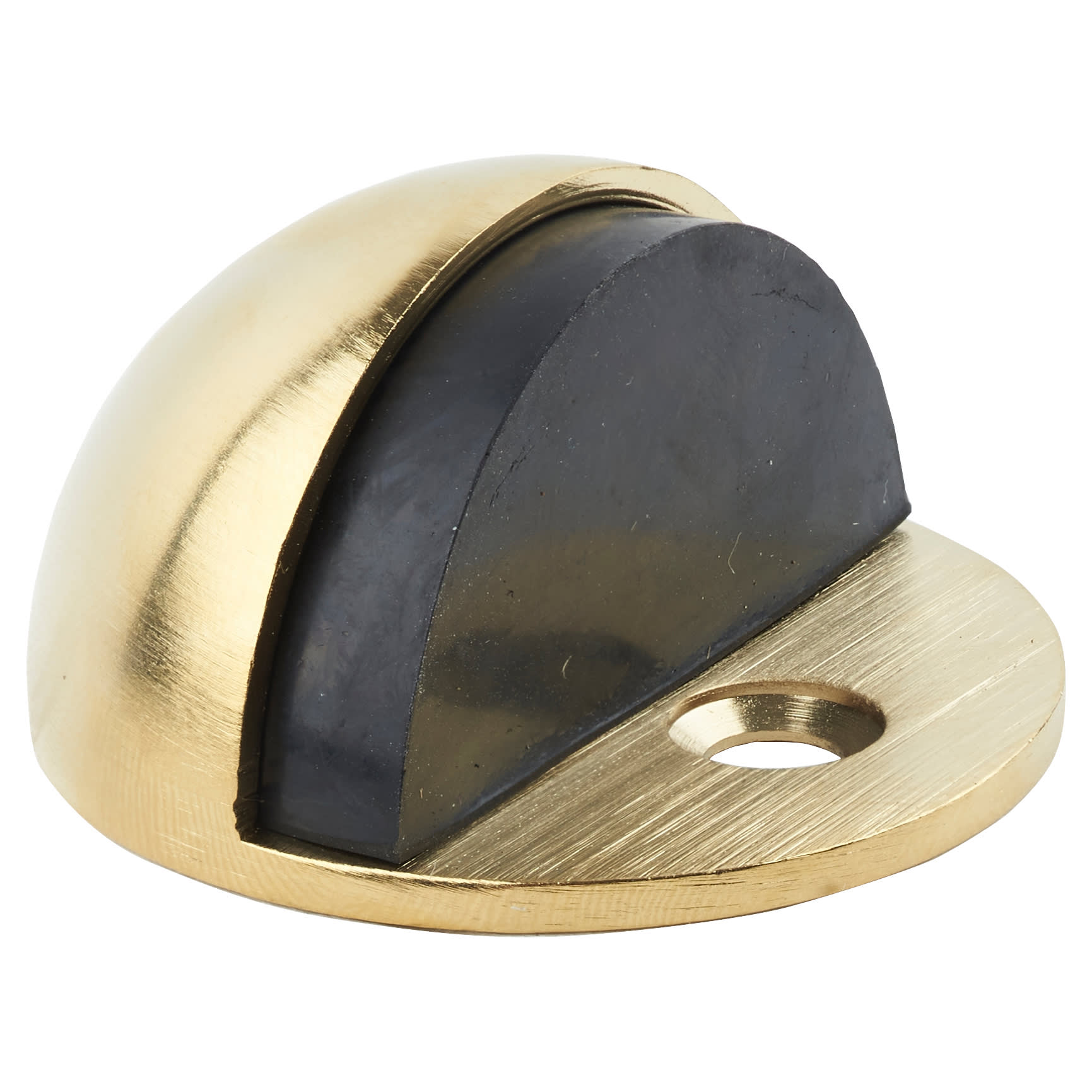 Half Moon Oval Floor Door Stop - 22.5 x 45mm - PVD Brass