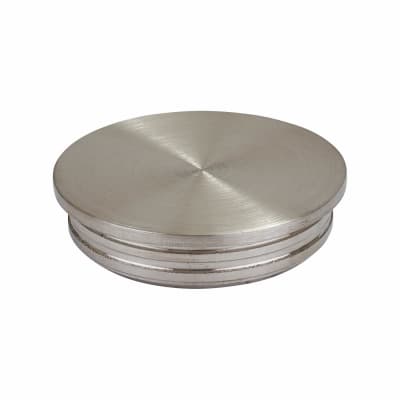 Circular Flat End Cap - 304 Brushed Satin Stainless Steel