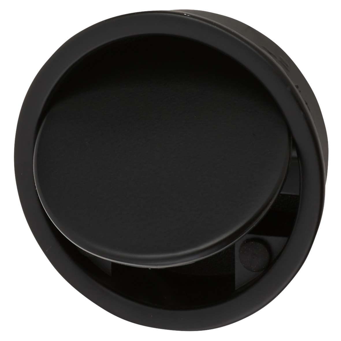 Jarrow Circular Flush Cabinet Pull Handle - 51mm Diameter - Matt Black