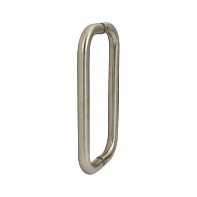Satin Stainless Steel 19mm D-Bar Door Pull Handles - Back to Back - 229mm Centres