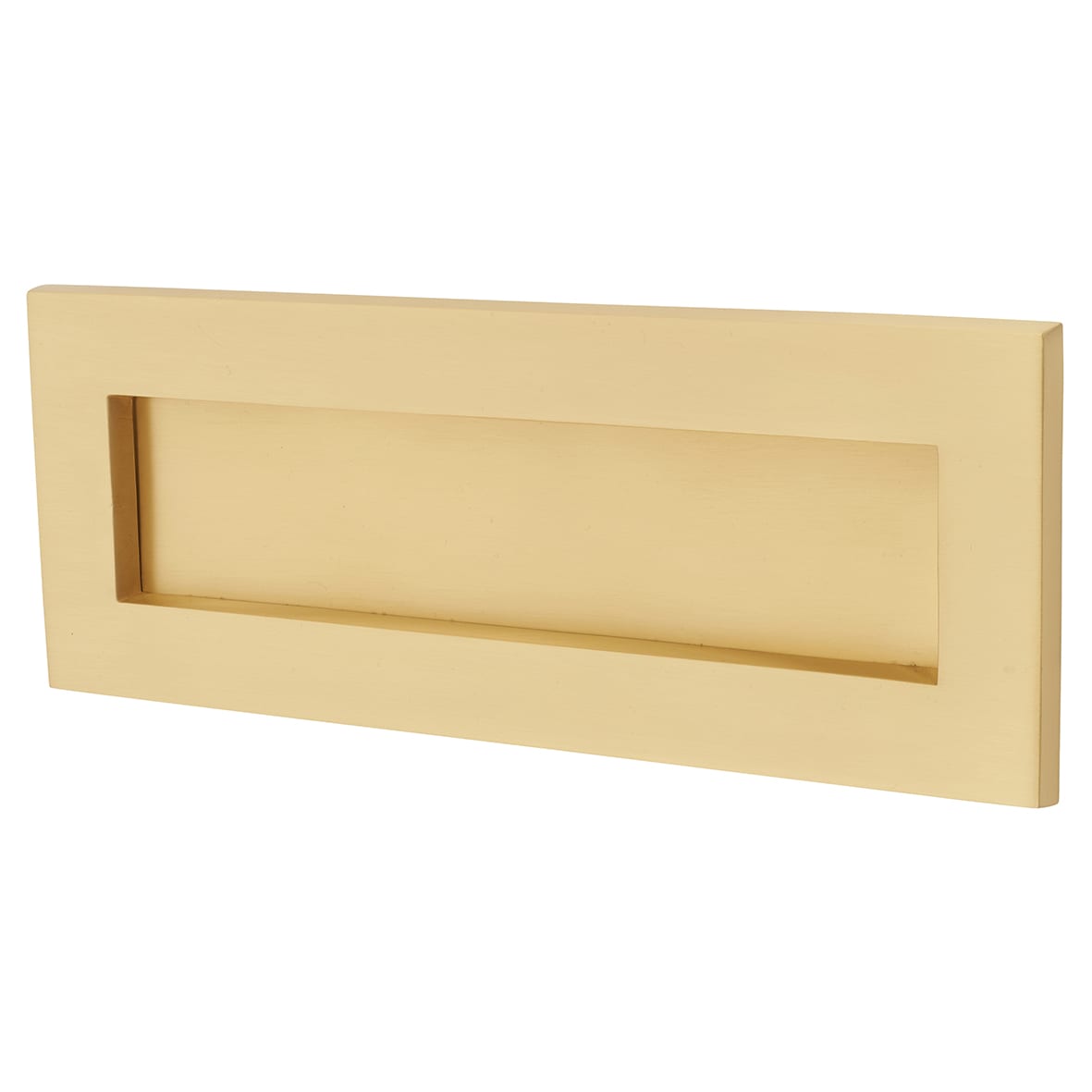 Marcus Letter Plate - 254 x 101mm - Satin Brass
