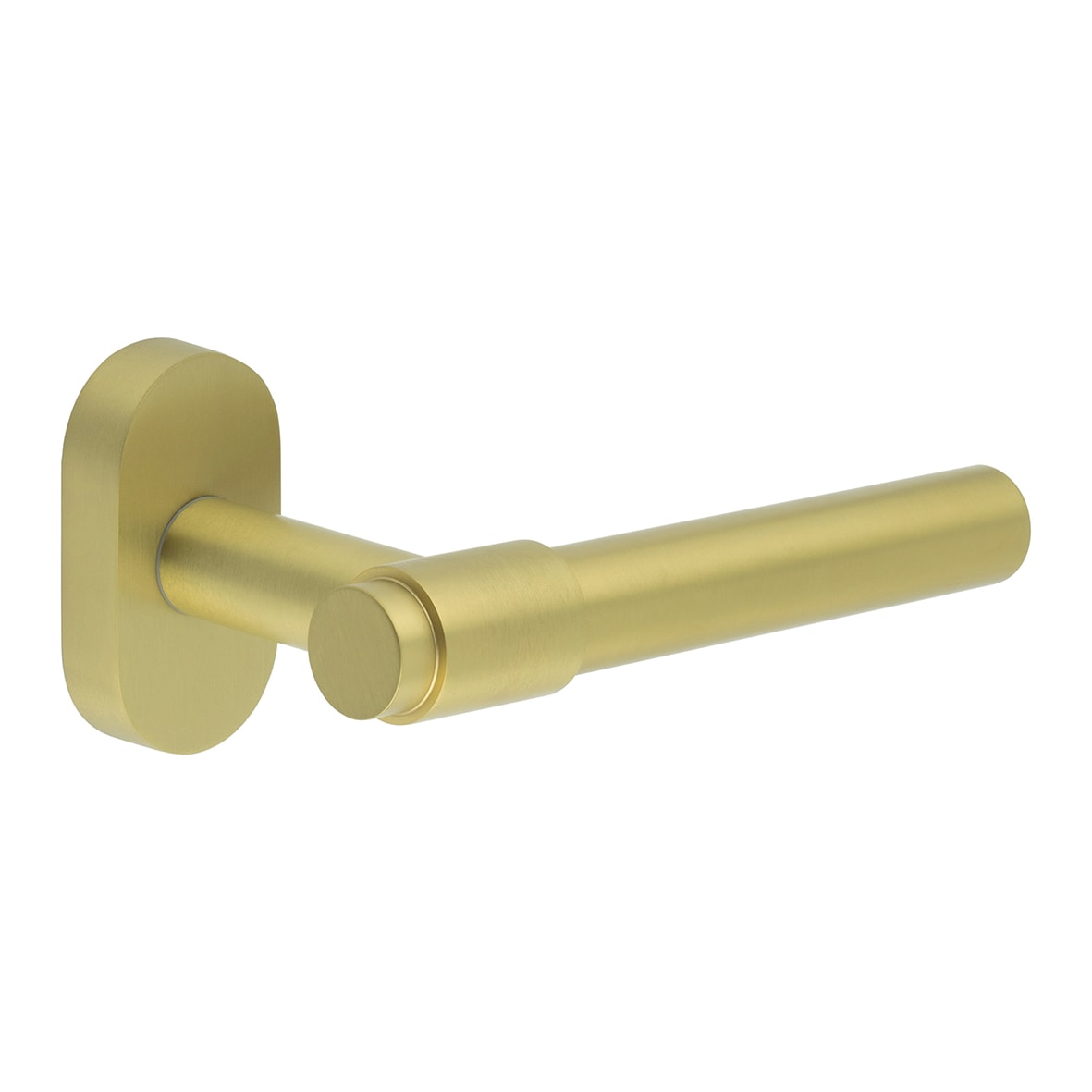 Satin Brass uPVC Multipoint Door Handles on Oval Rose - CR-103 Range