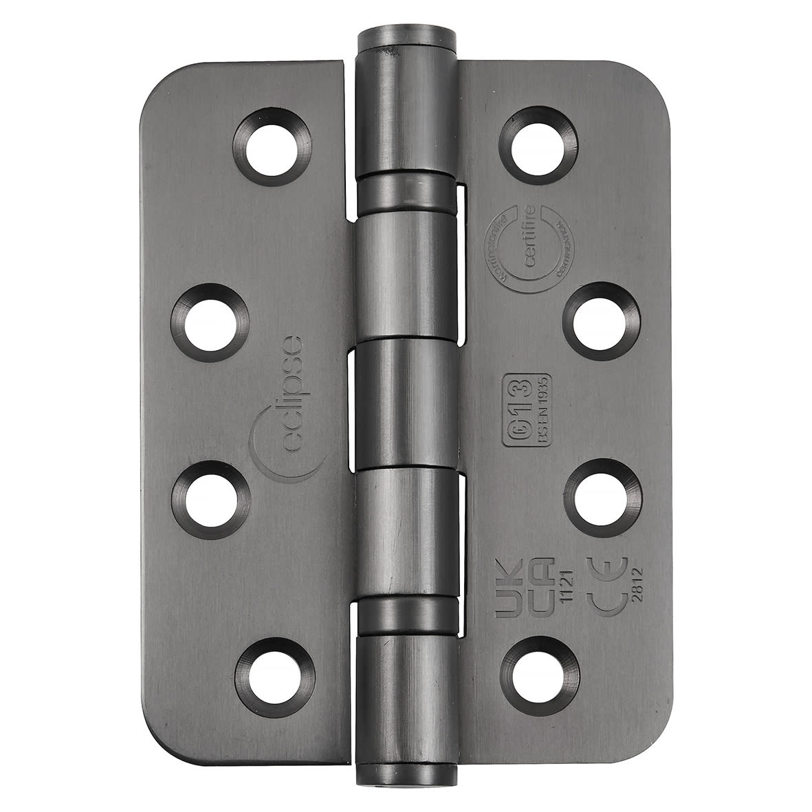 Radius Ball Bearing Grade 13 Butt Fire Door Hinge - 102 x 76 x 3mm - Antique Bronze - Pair