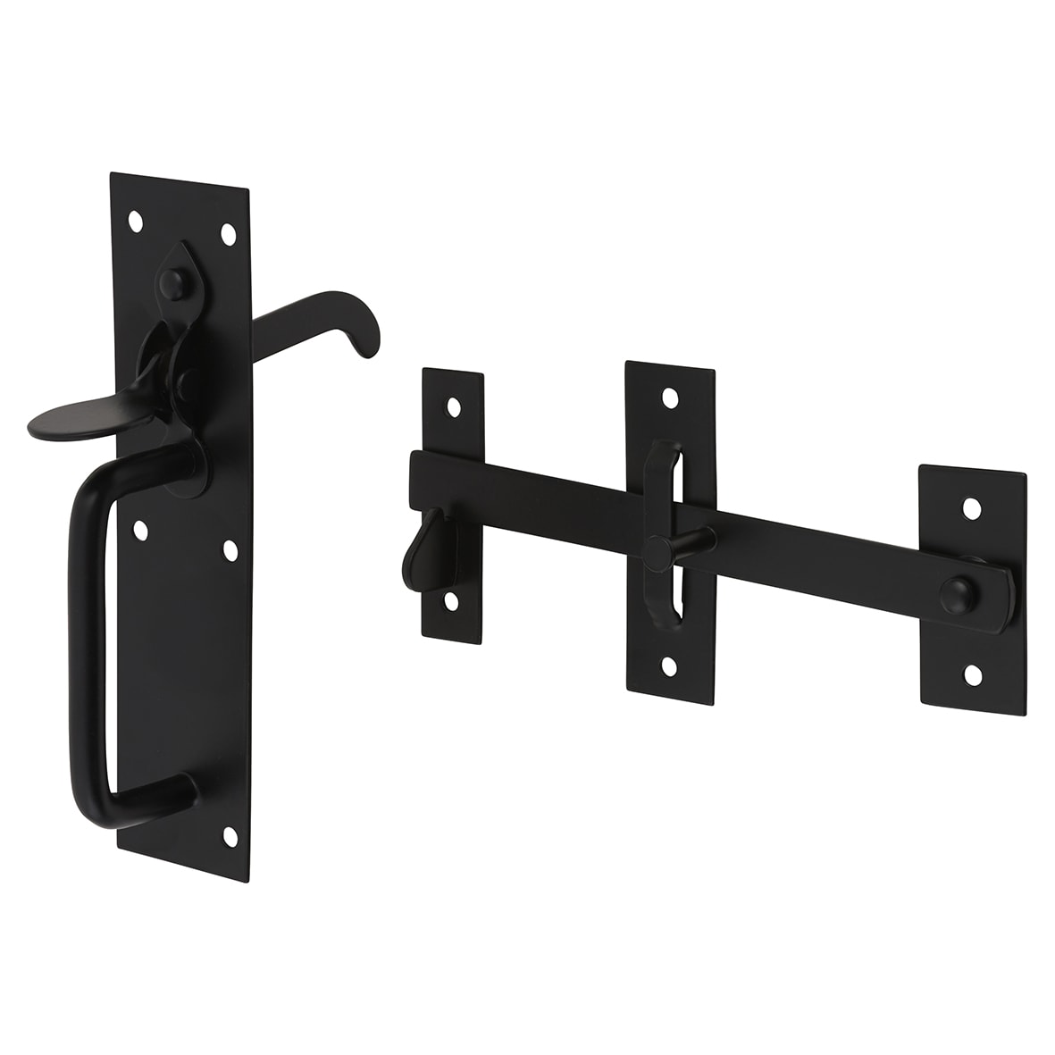 Light Duty Suffolk Gate Thumb Latch - 175 x 44mm - Black Japanned