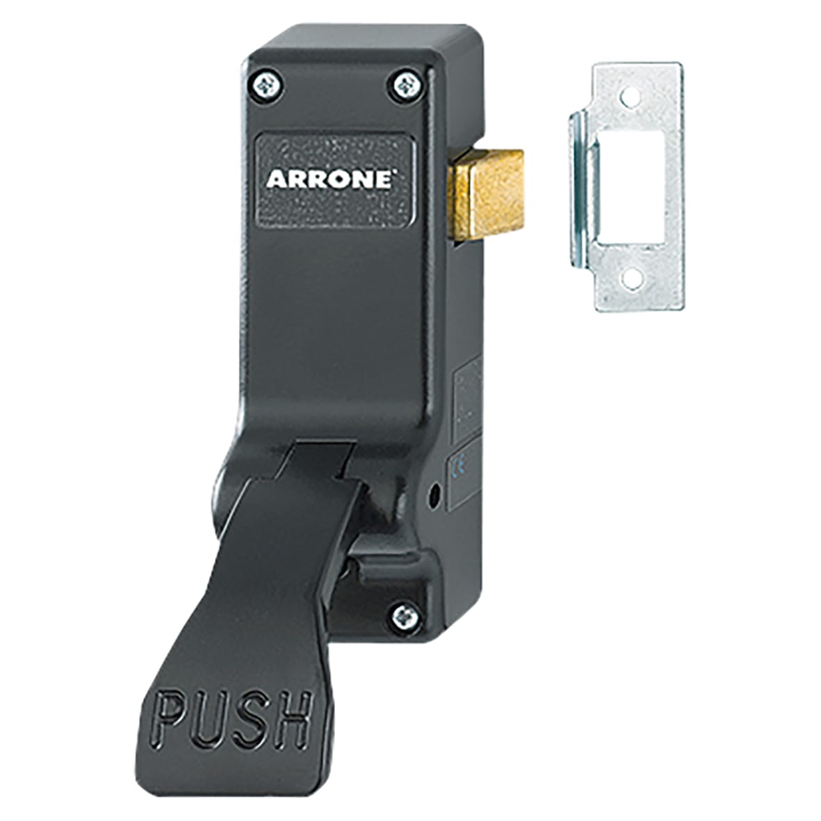 Single Door Push Pad Latch - Timber/Metal Door - Matt Black