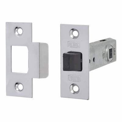 2648 Tubular Mortice Latch - 80mm Case - 57mm Backset - Square - Silver Enamel