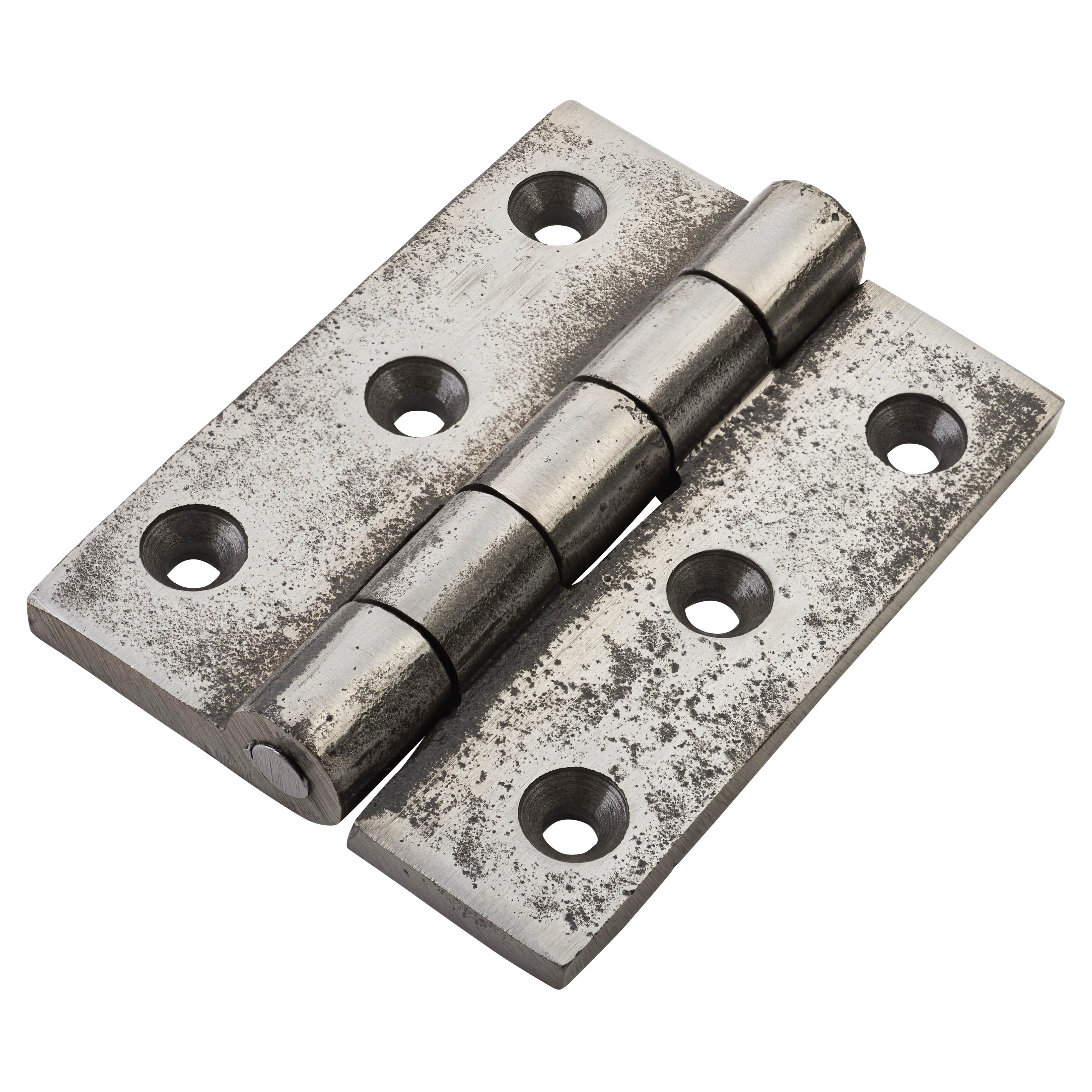 Cast Iron Butt Door Hinge - 75 x 50 x 4.5mm - Polished Iron - Pair