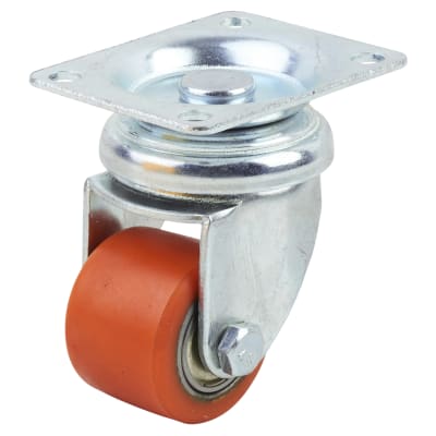Super Low Level and High Load Castor - Swivel - 120kg Max Weight - 35mm Diameter - Red