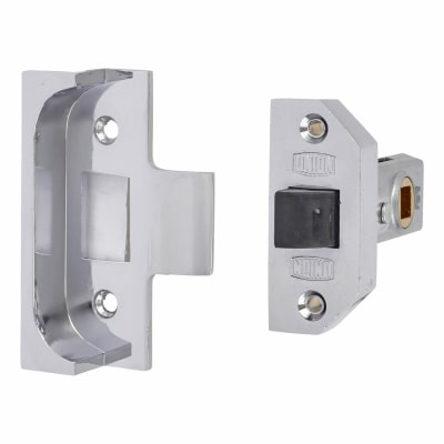 2650 Rebated Tubular Latch - 64mm Case - 44mm Backset - Silver