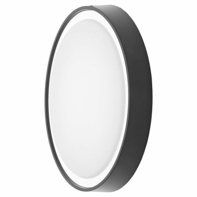 Forum Coast Ripon LED Round Outdoor Bulkhead Light - 310mm - IP65 - 4000K Cool White - Black