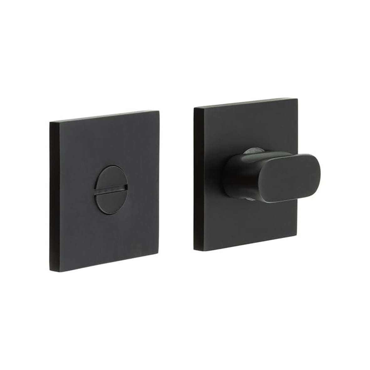 Square Bathroom Turn & Release - 54 x 54mm - Matt Black