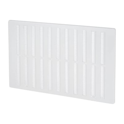 Hit & Miss Vent - 271 x 171mm - 8600mm² Free Air Flow - White Plastic