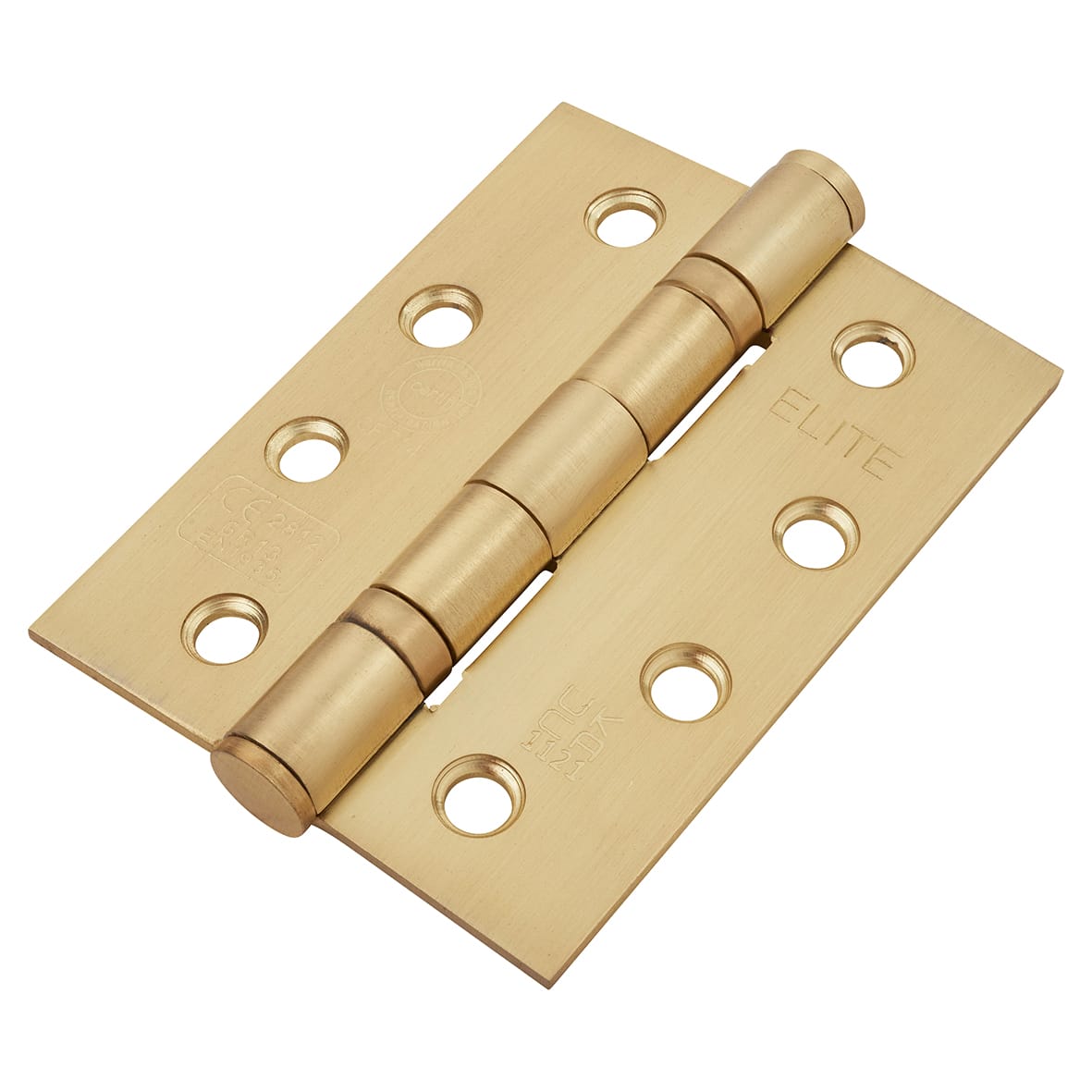 Twin Ball Bearing Grade 13 Butt Fire Door Hinge - 100 x 76 x 3mm - Satin Brass - Pair
