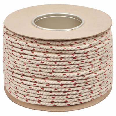 No.8 Red Spot Superbraid Cotton Sash Window Cord - 6.5mm Diameter - 100m Coil