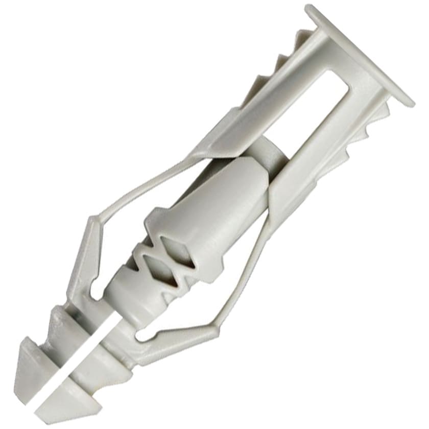 Triple Grip Universal Plasterboard & Masonry Wall Plug Fixing - 10 x 47mm - Grey - Pack of 70