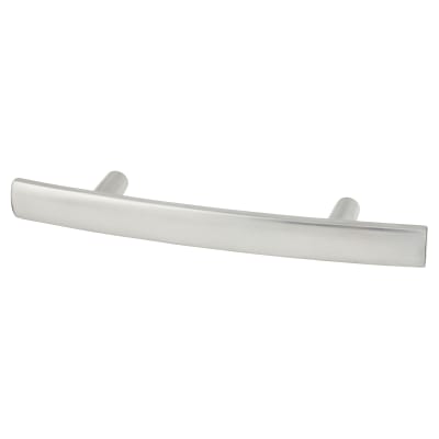 14mm Curved T-Bar Cabinet Pull Handle - 76mm Centres - Satin Chrome