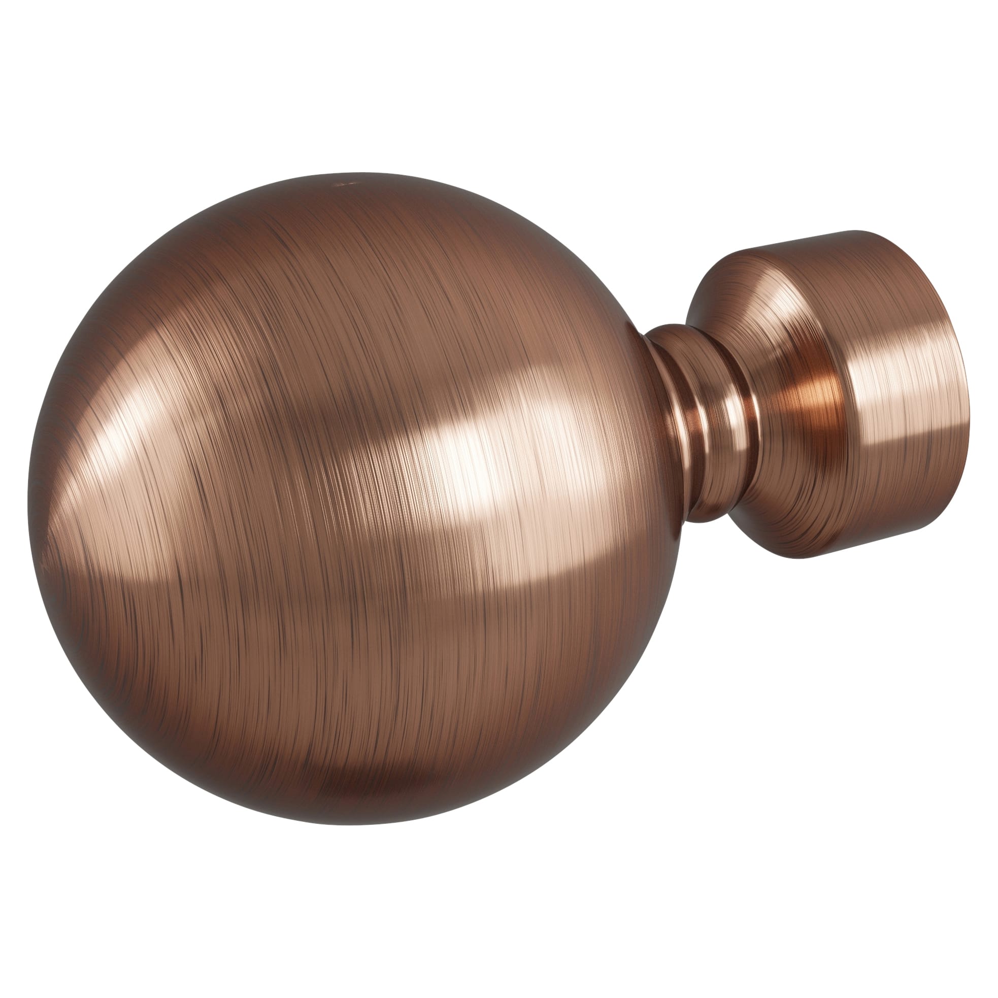 25mm Solid Ball Curtain Pole Finial - Antique Copper - Pack of 2