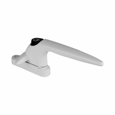 Sparta uPVC/Timber Cockspur Locking Window Handle - 21mm Nose Height - Right Hand - White