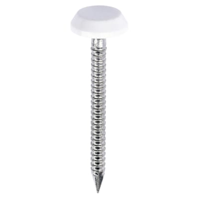 Polymer Headed Nails - 40mm Length - White - Pack of 250