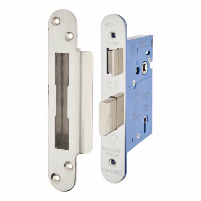 Bolt Through 5 Lever Sashlock - 78mm Case - 57mm Backset - Radius - Polished Stainless