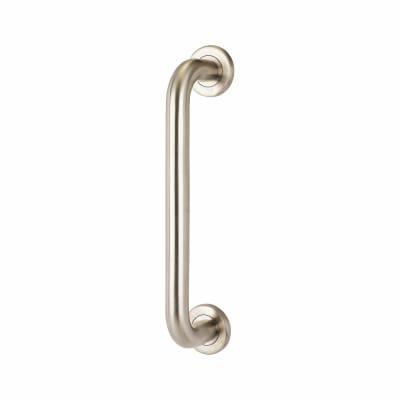 316 Satin Stainless Steel 22mm D-Bar Door Pull Handle on Rose - Bolt Fix - 250mm Centres