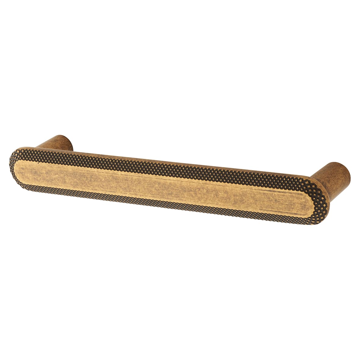Morley 19mm Bobbled D-Bar Cabinet Pull Handle - 128mm Centres - Antique Brass