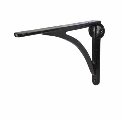 Curved Steel Shelf Bracket - 249 x 174mm - Black