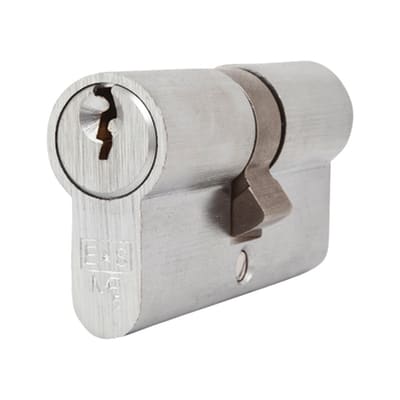 5 Pin 60mm Euro Double Cylinder - 30 + 30mm - Satin Chrome - Keyed Alike