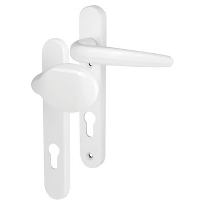 White uPVC Multipoint Lever/Pad Door Handles - 92mm c/c - Sparta Range