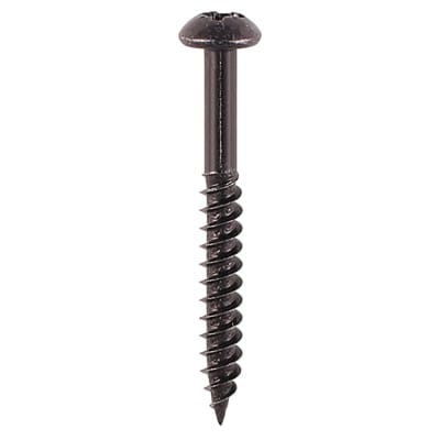 Blackjax Pozi Round Head Wood Screws - 8 x 1 1/4" - Exterior Black Organic - Pack of 200