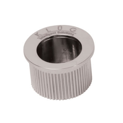 Round Door Edge Finger Flush Pull - 30mm Diameter - Polished Chrome
