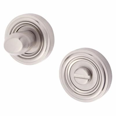 Parisian Bathroom Turn & Release - 40mm Diameter - Satin Nickel