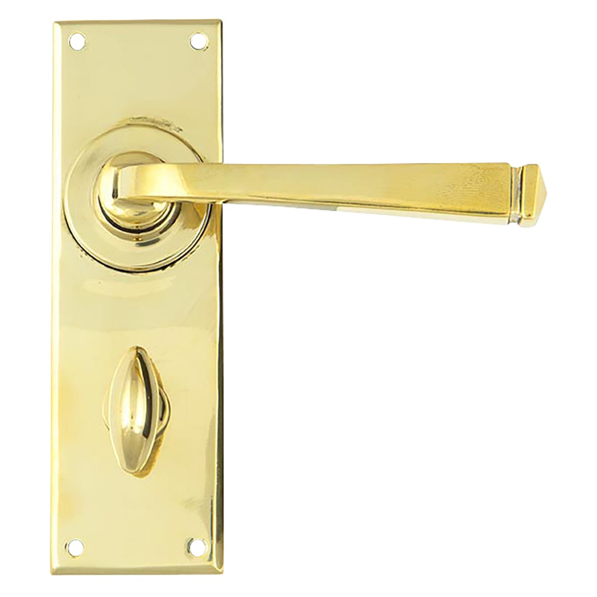 Aged Brass Bathroom Door Handles - Avon Range - 152 x 48mm