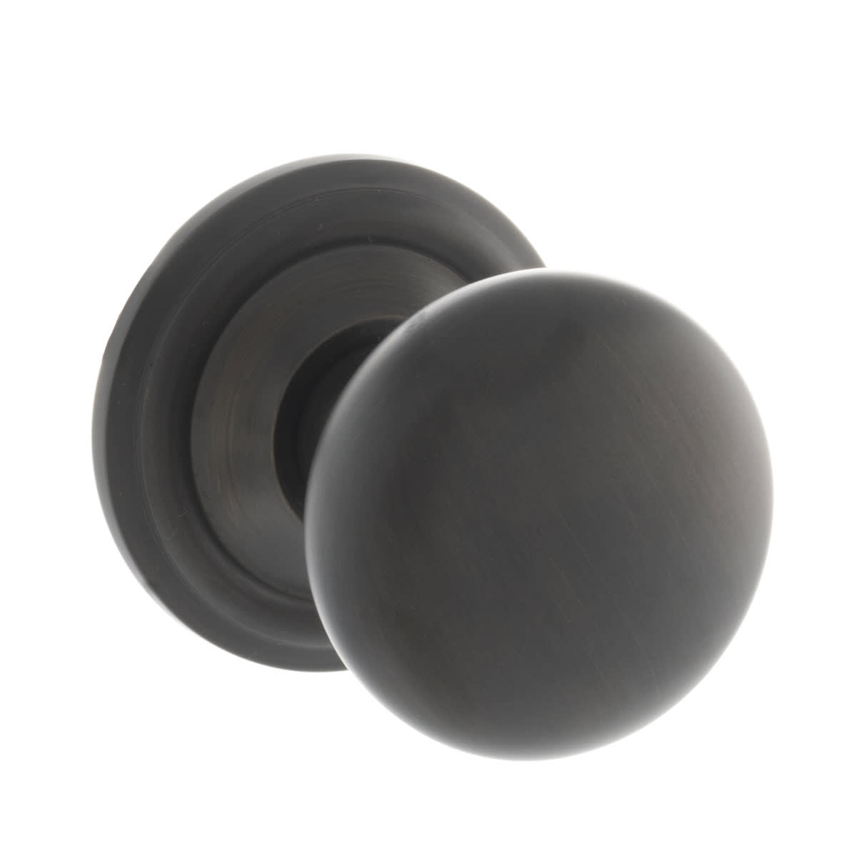 Old English Harrogate Mushroom Mortice Door Knob - 65mm Rose Diameter - Urban Dark Bronze