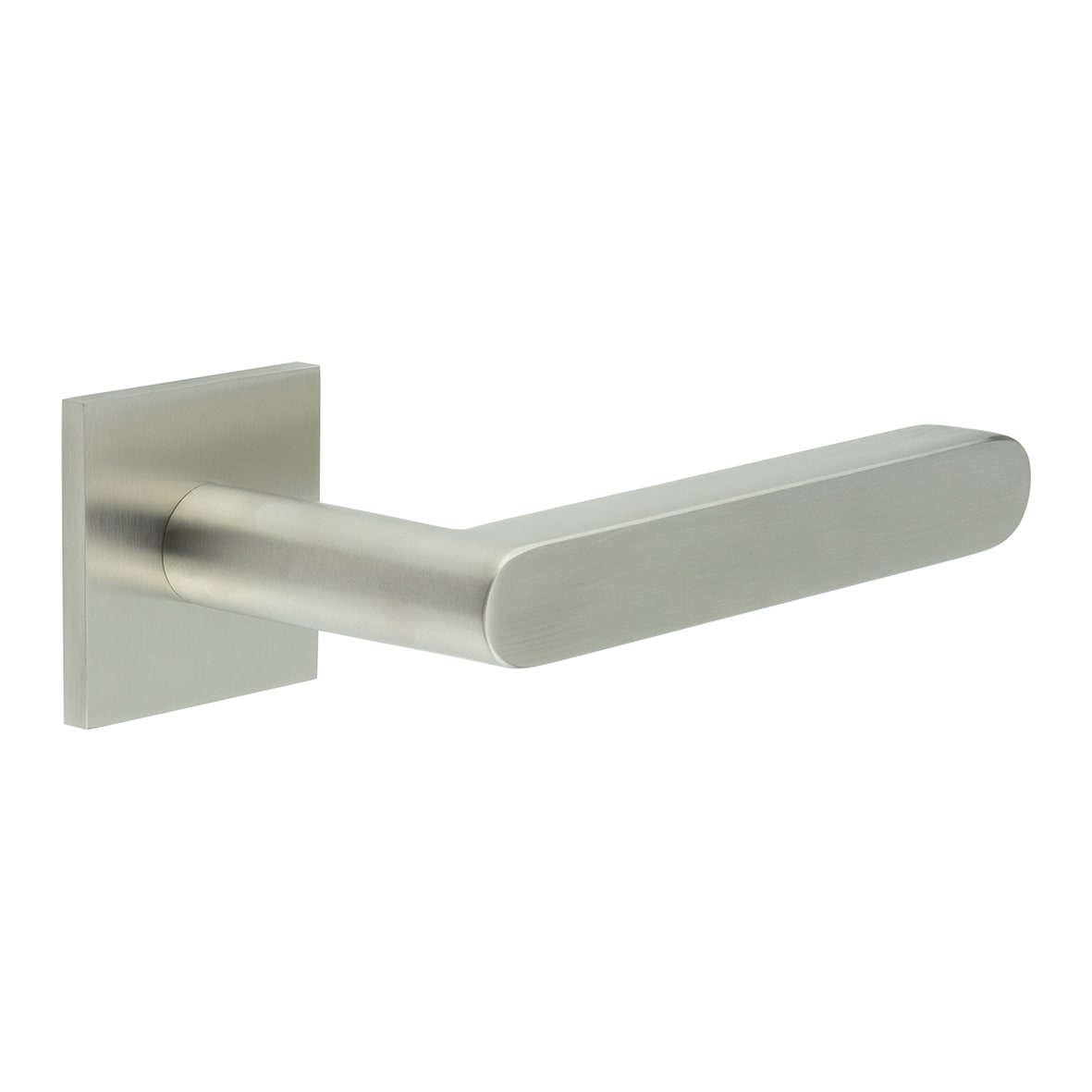 Satin Stainless Steel Fixed Dead Door Handles on Square Rose - CR-101 Range