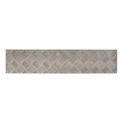 Aluminium Kick Plate / Finger Plate - Made to Measure - 3mm - 5 Bar Tread - Mill