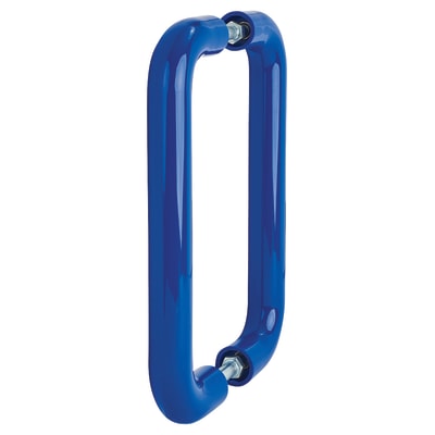 Cobalt Blue Nylon D-Bar Door Pull Handles - Back to Back - 220mm c/c