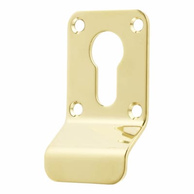 Polished Brass Euro Cylinder Pull - 92 x 43mm