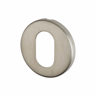 Escutcheon - 52mm Diameter - Oval - Satin Stainless Steel